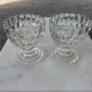 Clear Glass Bubble Goblets